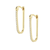 Clear Crystal Oval Hoop Earrings – Gold