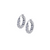 Justine Crystal Hoop Earrings – Silver