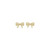 Gold Large CZ Bow Stud Earrings