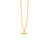 Gold Classic T-Bar Necklace
