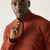 Men's Thompson Lightweight Half Zip Fleece - Brick Red