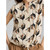 Nicole Linen Blend Top - Ivory Print