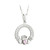 Birthstone Amethyst Silver Claddagh Pendant