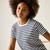 Women's Bayletta Short Sleeve T-Shirt - White Navy Stripe