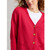 Nova Linen Blend Cardigan - Dark Pink