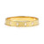 Pretty Bangles Oval Cz White Satinshine Wide Gold Finish – Medium