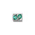 Sterling Silver Green Double Drops - Composable Charm