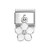 Sterling Silver White Flower - Composable Charm