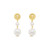 Gold & Pearl Drop Earrings
