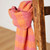 Orange & Pink Check Lambswool Scarf