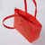 Eva Lazer Cut Leather Tote – Orange