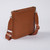 Eva Lazer Cut Leather Crossbody – Brown
