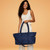Midnight Quilted Tote Bag