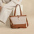 Eileen Basket Tote With Leather Straps