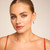 Toni Crystal Oval Hoop Earrings Gold