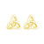 Gold Celtic Trinity Knot Stud Earrings