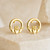 Gold Celtic Claddagh Stud Earrings