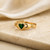 Celtic Claddagh Ring with Emerald Stone