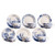 Archive Blue Teacups & Saucers Set of 6