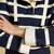 Saunton Long Sleeve Top - Navy/Cream Stripe