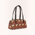 Long Block Bowling Bag - Retro Flower Check Orange 