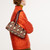 Long Block Bowling Bag - Retro Flower Check Orange 