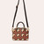 Mini Block Handbag - Retro Flower Check Orange 