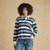 Lara Stripe Cotton Collared Long Sleeve Rugby Shirt