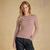 Sophie Ribbed Fitted T-Shirt - Russet Striped