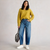 Audrey Barrel Leg Jeans - Mid Denim