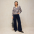 Ayla Wide Leg Cord Trousers - Dark Navy