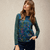 Clara Long Sleeve Tee - Teal Print