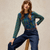 Clara Long Sleeve Tee - Teal Print