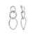 Wear&Style Stainless Steel Hammered Chain Drop Earrings