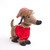 Christmas Dog in Jumper & Stripe Hat