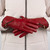 Ashwood Red Zip Detail Leather Gloves_10001