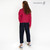 IrelandsEye Ladies Liberty Diamond Crew Neck Jumper Berry_10004
