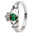 Shanore Sterling Silver Claddagh Emerald Green Stone Ring_10001