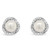 Absolute Small Pearl Crystal Silver Stud Earrings_10002