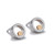Maureen Lynch Circles Silver & Gold Stud Earrings_10001