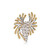 Newbridge Two Tone Brooch With Crystal Honey Stones_10002