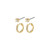 Pilgrim Mille Crystal Hoops And Earstuds 2-In-1 Set Gold-plated_10001