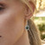 Silver Connemara Marble Round Celtic Earrings