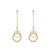 Absolute Long Bar & Circle Earrings Gold_10002 Absolute Long Bar & Circle Earrings Gold_10002