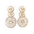 Crystals & Co White Three Drop Earrings _10002