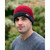 Erin Knitwear Men's Crochet Beanie With Turn Up Red_10001