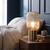 Fluted Glass Table Lamp - Amber (IRL & UK fitting)