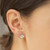 Newbridge Stud Earrings Round Clear Stone_10001