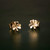 10K Gold Shamrock Shamrock Stud Earrings