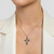 Silver Connemara Marble Marcasite Cross Pendant